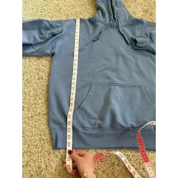 Champion Hoodie Washed Out Dusty Blue Color Size L - Picture 7 of 7